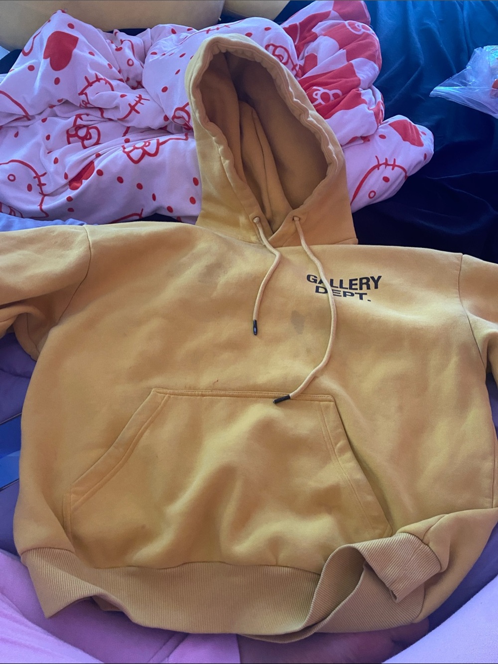 Gallery Dept. Mustard Yellow Pullover Hoodie